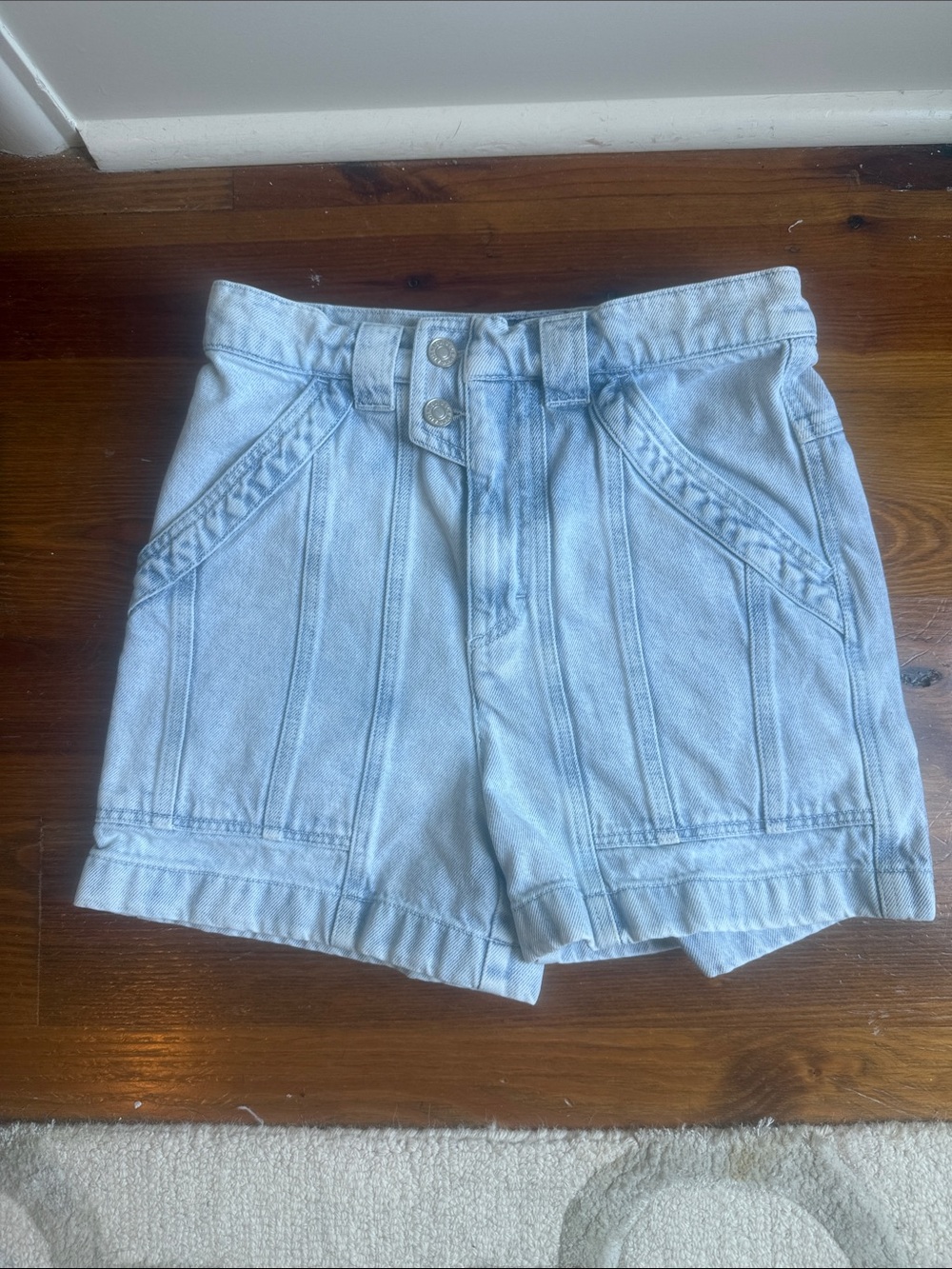 Isabel Marant Light Blue Denim Jean Shorts